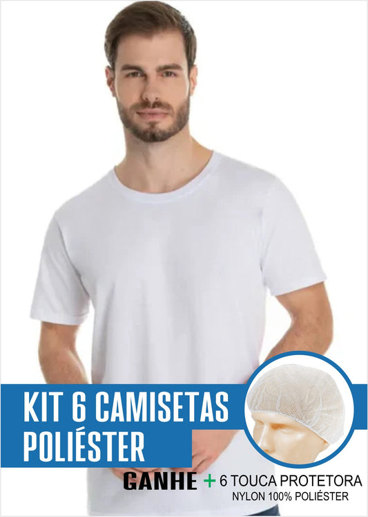 KIT 6 CAMISETAS  + TOUCA
