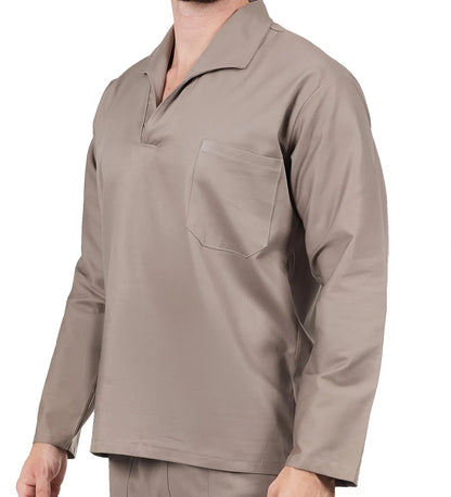 CAMISA DE BRIM GOLA ITALIANA