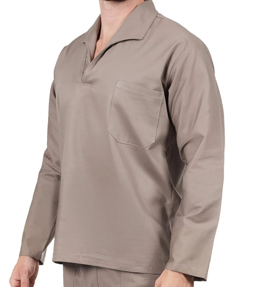 CAMISA DE BRIM GOLA ITALIANA